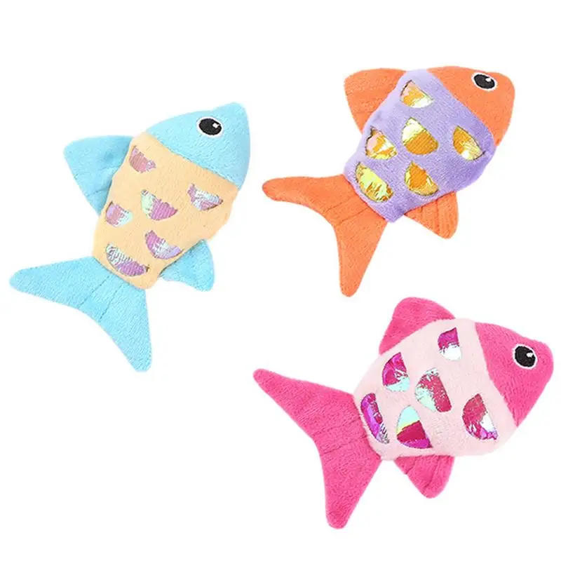 Description Picture 2 of itemPet Toys Cute Fish Shape Bite-Resistant Plush Cat Chew Toy Pet Teether Cat Crinkle Toy Pet Supplies Cat Favors