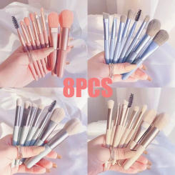 8Pcs Professional Makeup Brushes Set Cosmetic Powder Eye Shadow Foundation Blush Blending Concealer Beauty Make Up Tool Brushes