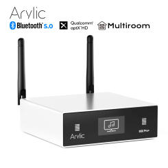 Arylic S50 Pro+ WiFi & AptX HD Audio Preamplifier With ESS Sabre Dac AKM ADC Multiroom Airplay Tidal Internet Radio