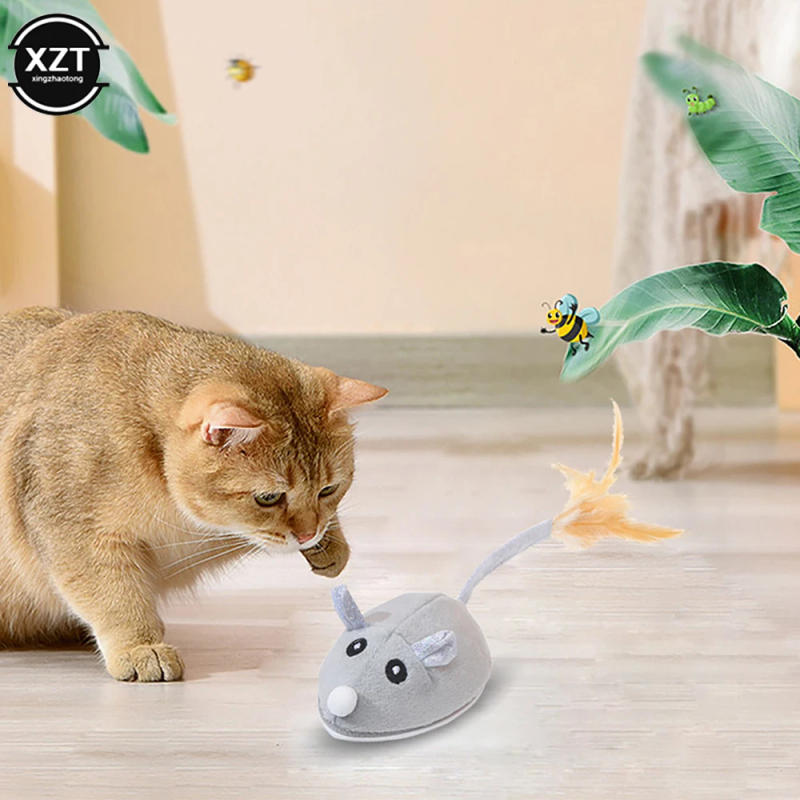 Description Picture 3 of itemUSB Charging Cat Interactive Toys Simulation Mouse Cat Toys Funny Teasing Automatic Cat Toys Smart Automatic Toys Pet Cat Toys