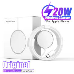 For Magsafe Original 20W Magnetic Wireless Fast Charging For iPhone 15 14 13 12 11 Pro Max Mini X XR XS USB-C Fast Charger Cable