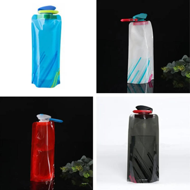 Description Picture 6 of item700ml Big Capacity Reusable Travel Portable Flexible Collapsible Foldable Bottles Water Bag For Sports Hiking Camping Outdoor