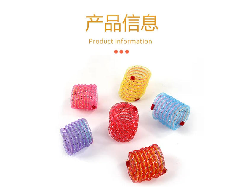 Description Picture 3 of itemKitten Cat Toys Interactive Cat Spring Toy Colorful Springs Cat Pet Toy Coil Spiral Springs Pet Products for Cats