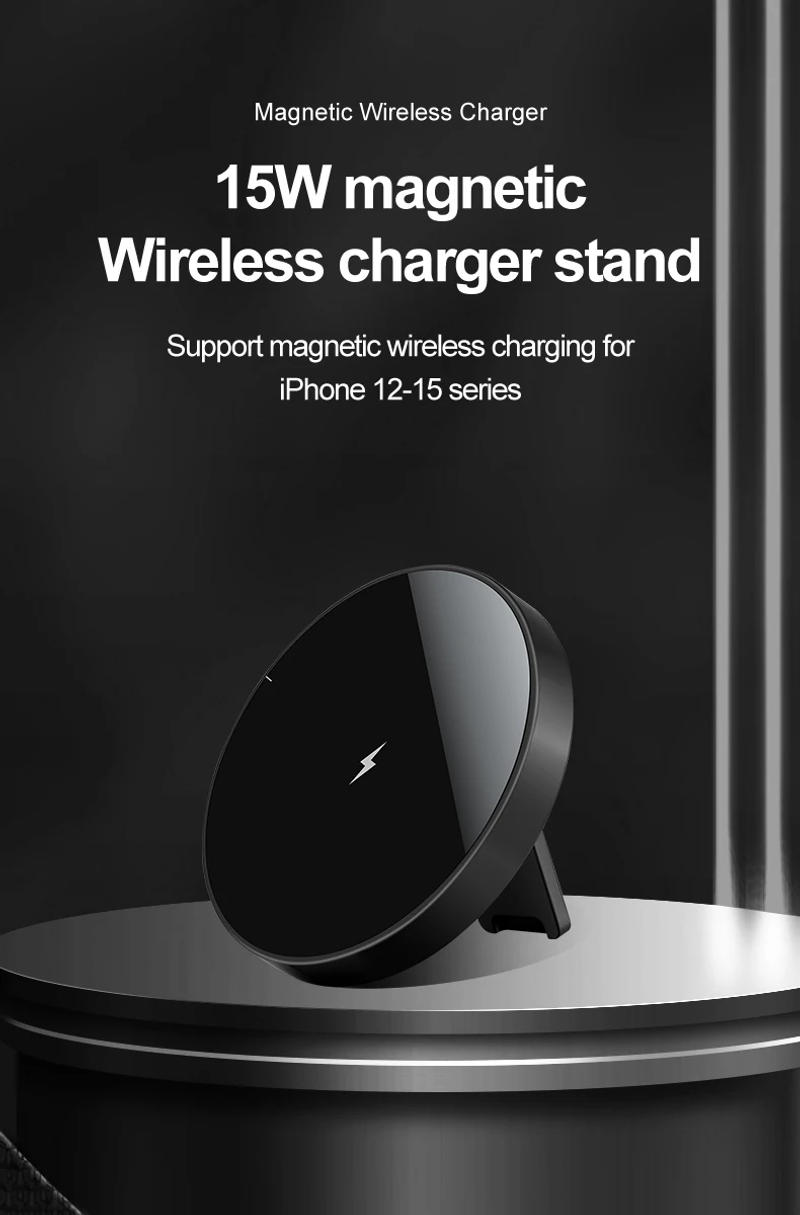 Description Picture 2 of itemThe new 30W magnetic wireless charger is suitable for iPhone 12 13 14 15 Pro Max mini fast charging mobile phone stand charger