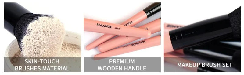 Description Picture 5 of itemMaange 18 Piece Makeup Brush Sets With Box Foundation Powder Concealers Eyeshadow Brush Blending Beauty Tools For Women Daily