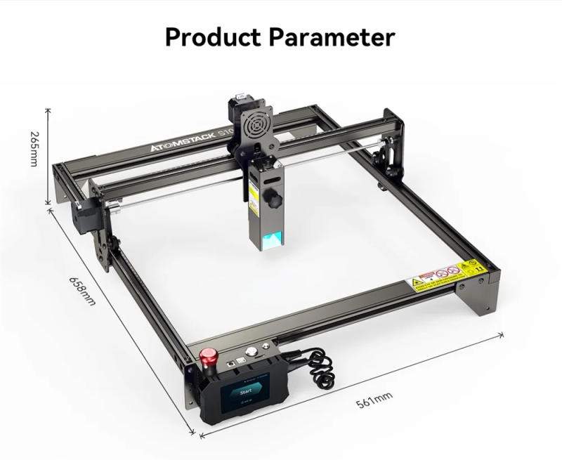Description Picture 3 of itemATOMSTACK S10 PRO 50W Portable CNC 410mmx850mm 32 Bit Eye Protection Acrylic Glass Metal Laser Printer Laser Engraving Machines