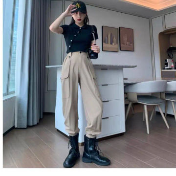 Casual Pants Women Cargo Trousers Loose Design Ins 4XL All-match Streetwear Unisex Leisure Harajuku Summer Womens Fashion Chic