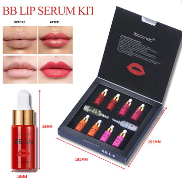 Korean BB Lip Serum BB Cream Glow Lipstick Serum Kit Ampoule Starter Kit Lip Gloss Pigment for Lip Coloring Moist Microneedle