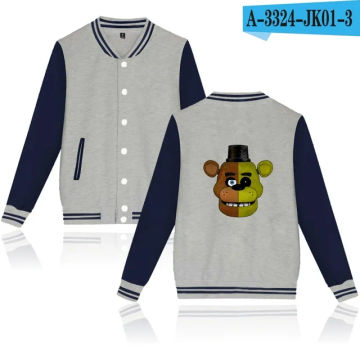 It's me Kawaii Five Nights at FNAF Plush Foxy Men Baseball Jacket Men kids Women Clothing Streetwear Boys Hoodie Sweatshirt