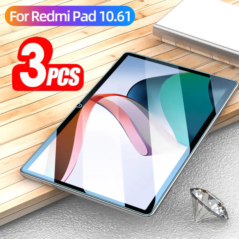 Description Picture 2 of item(3 Packs) 9HD Tempered Glass For Xiaomi Redmi Pad 10.61 2022 Full Coverage Anti-Scratch Screen Protector Film