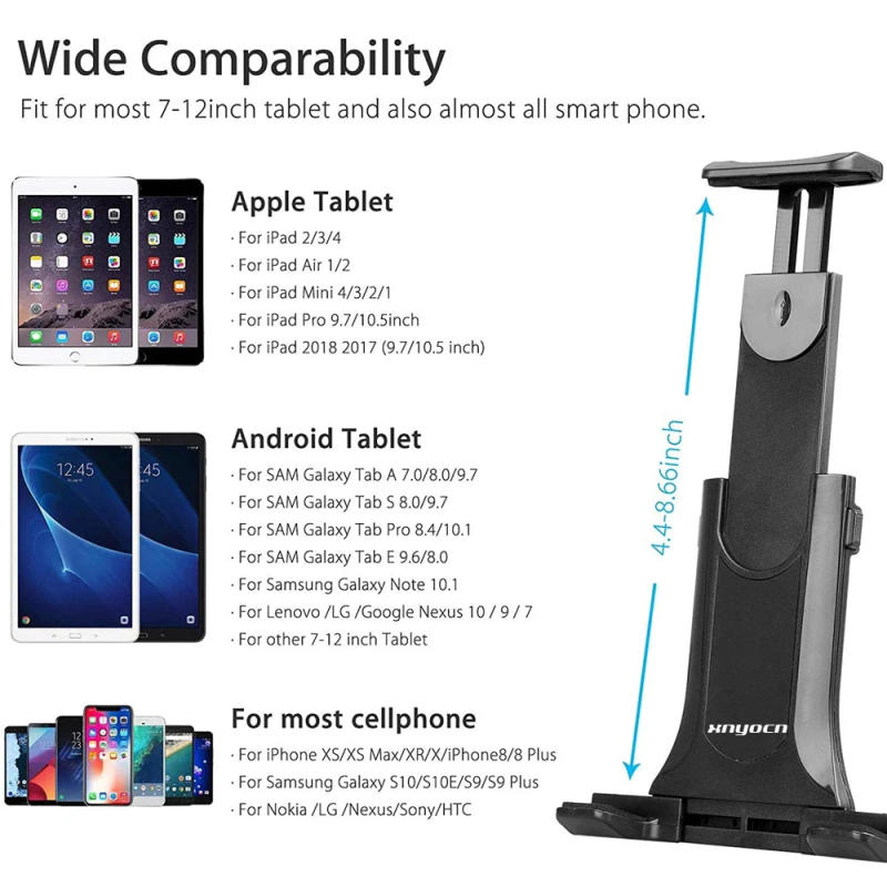 Description Picture 3 of itemCar Tablet Holder Long Arm Suction Cup Mount for iPad Pro Air 4-13'' Xiaomi Tablet SUV Truck Vehicle Lift Uber Windshield Window