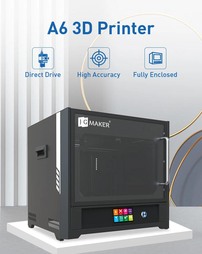 Description Picture 2 of itemJGMAKER A6 3D Printer Fully Assembled 300*200*200mm Large Size Direct Drive Extruder Meanwell Power Supply Dual Z Axis impresora