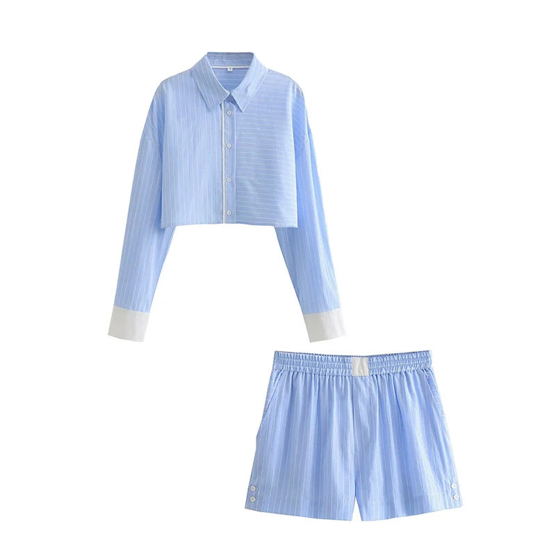 TRAF 2023 Summer Fashion Women Shorts Suit