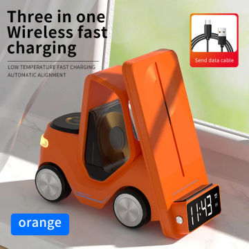 Universal Wireless Charger Station For Android Apple Watch Airpods Pro Forklift Design Car Design Night Light Charging Station