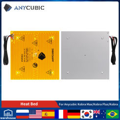 ANYCUBIC 3D Printer Accessory Ultrabase Heated Bed Platform Heat Bed 4 Clips Compatible For Kobra Max/Kobra Plus/Kobra