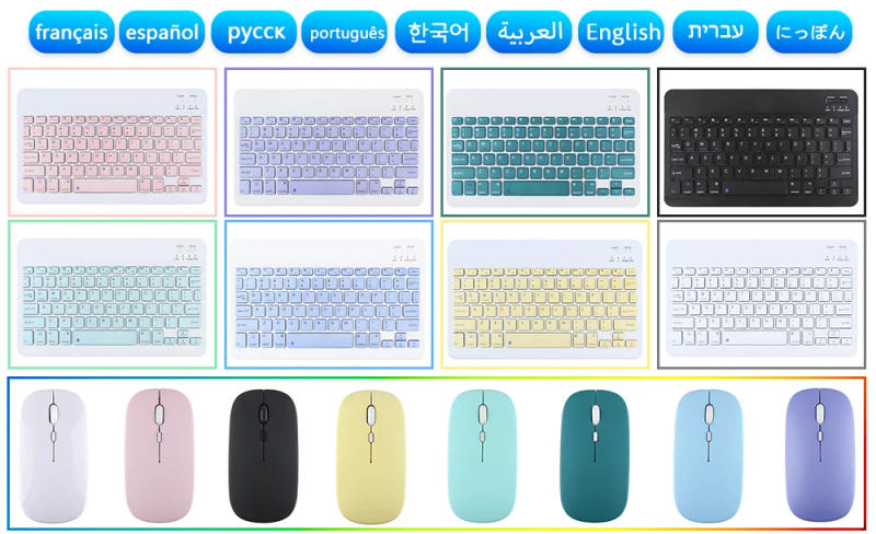 Description Picture 3 of itemEMTRA Wireless Keyboard Bluetooth Keyboard and Mouse For iPad Air 5 Pro 12.9 Tecaldo Bluetooth For Iconic Brand Samsung iPad Keyboard