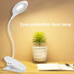 New Reading Light With Clip USB Rechargeable 20 LEDs Flexible Clamp Desk Lamps for Bed Headboard Studying Eye Protection Lamp
