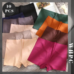 10Pieces Panties Shorts Set Underwear 10 Pcs Women's Ice Silk Boxer Briefs Lot of 10 Units Female Boyshorts Panties Women Set