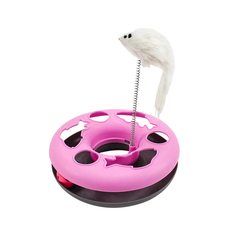Description Picture 6 of itemFunny Cat Toys for Indoor Cats Interactive Kitten Toys Roller Tracks with Mouse Spring Pet Toy with Exercise Balls Teaser Mouse