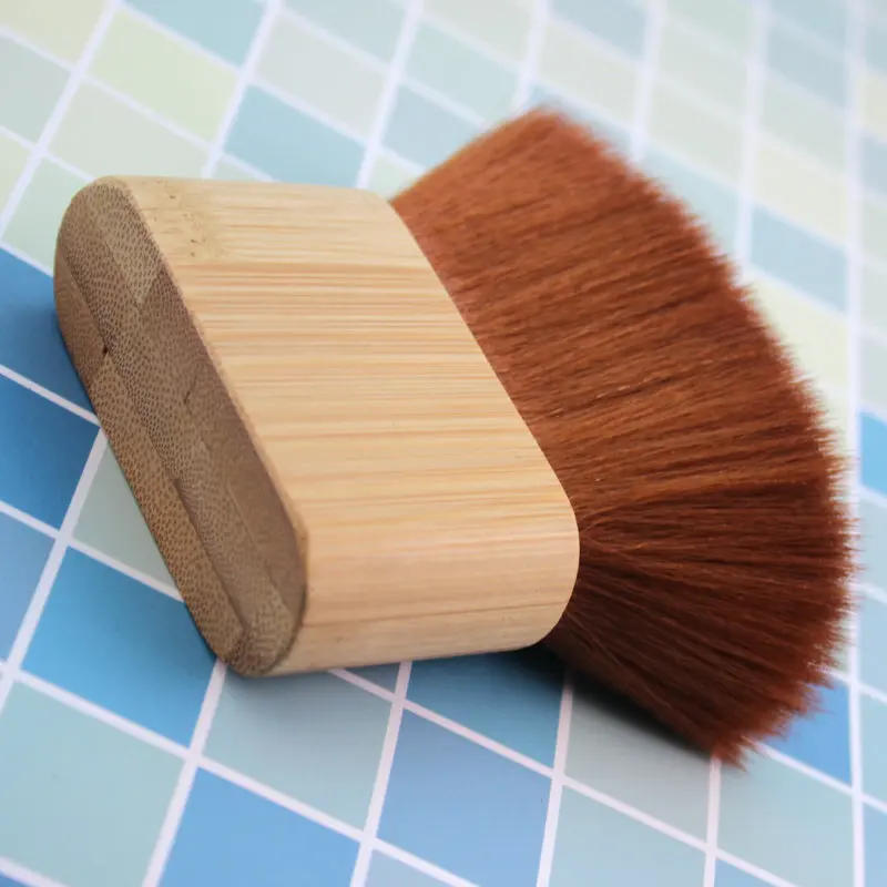 Description Picture 6 of itemMakeup brush Body brush Bamboo flat brush Loose paint bamboo handle beauty salon tool Shredding hair sweep barber brush