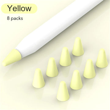 8pcs New Mute Silicone Replacement Tip Case Nib Cover Skin For Apple Pencil 1 2 Stylus Touchscreen Pen Nib Protector