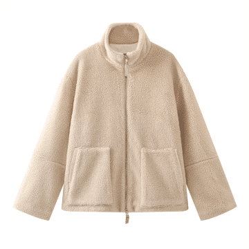 PB&ZA 2023 Autumn/Winter New Thickened and Warm Lamb Fleece Cardigan Grain Fleece Casual Coat Top