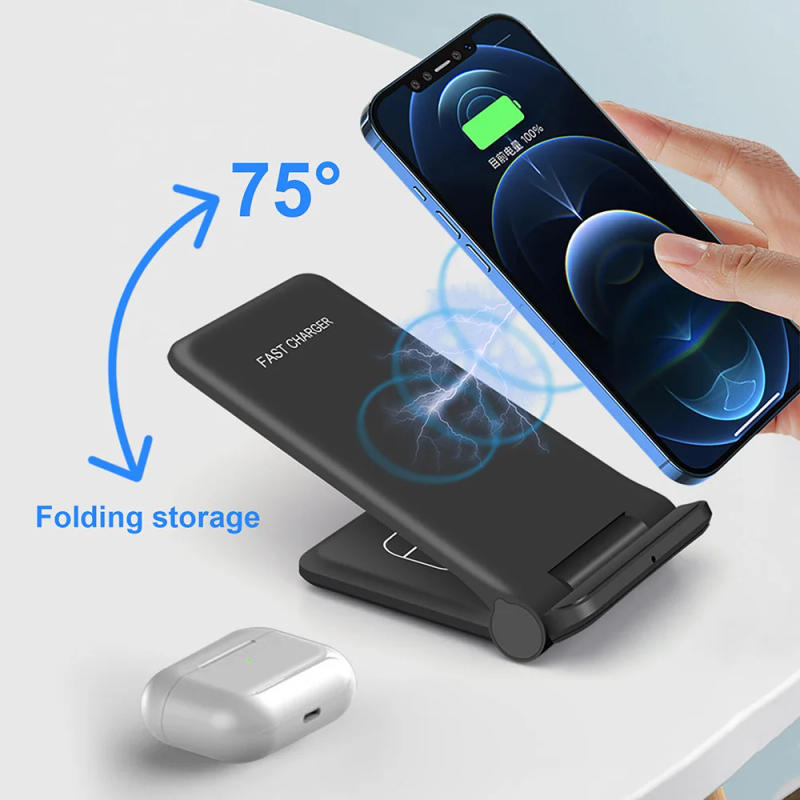 Description Picture 4 of item20W 2 in 1 Fast Wireless Charger Induction Charging Stand For Samsung S23 S22 For iPhone 14 13 12 11 Pro Max XR X 8 Airpods Pro