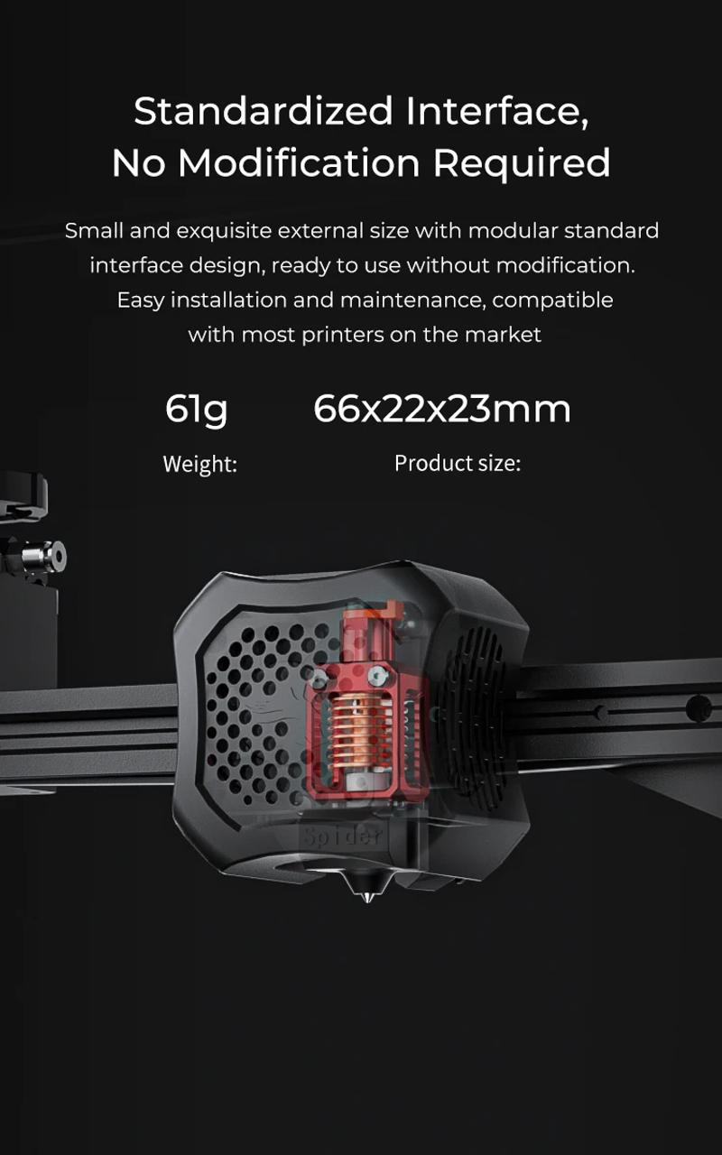 Description Picture 6 of itemCreality Spider High Temperature and High Flow Hotend Pro High Flow Printing Temperature Up To 300°C No Modification Required