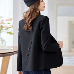 Blazer Women 2023 Autumn New Turn-down Collar Coat American Vintage Temperament Long Sleeve Tops Street Fashion Woman Clothing