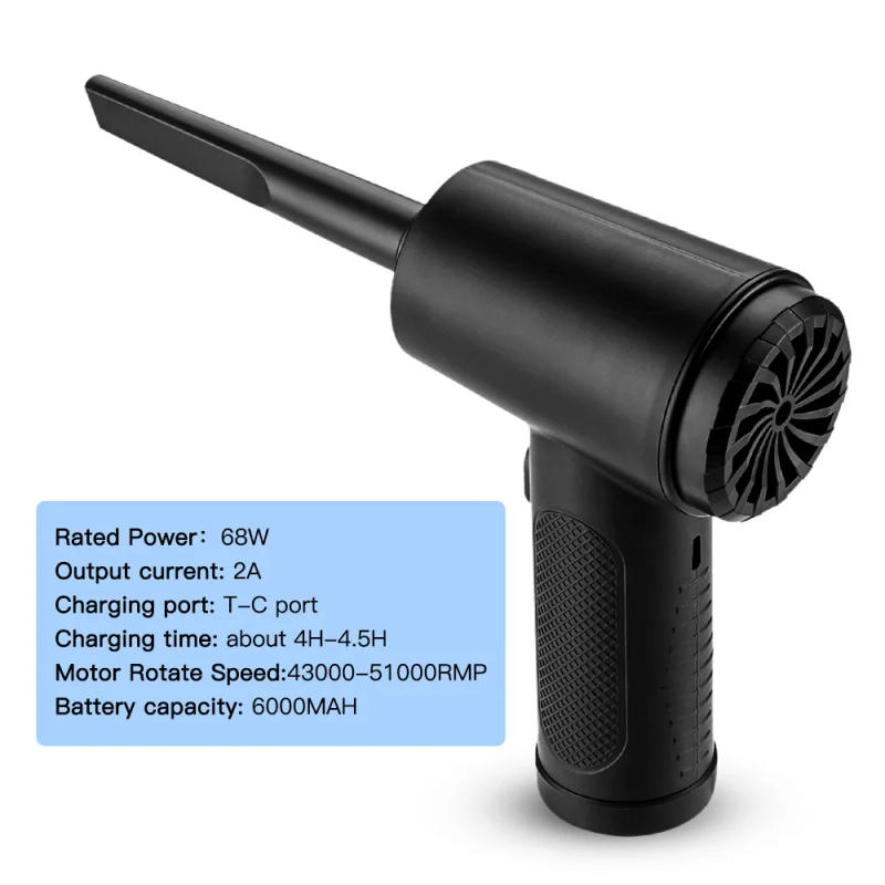 Description Picture 3 of itemPortable Air Blower & Vacuum Cleaner 2 in 1 Compressed Air Duster 6000mAh Cordless Duster Blower for Keyboard Computer Cleaning