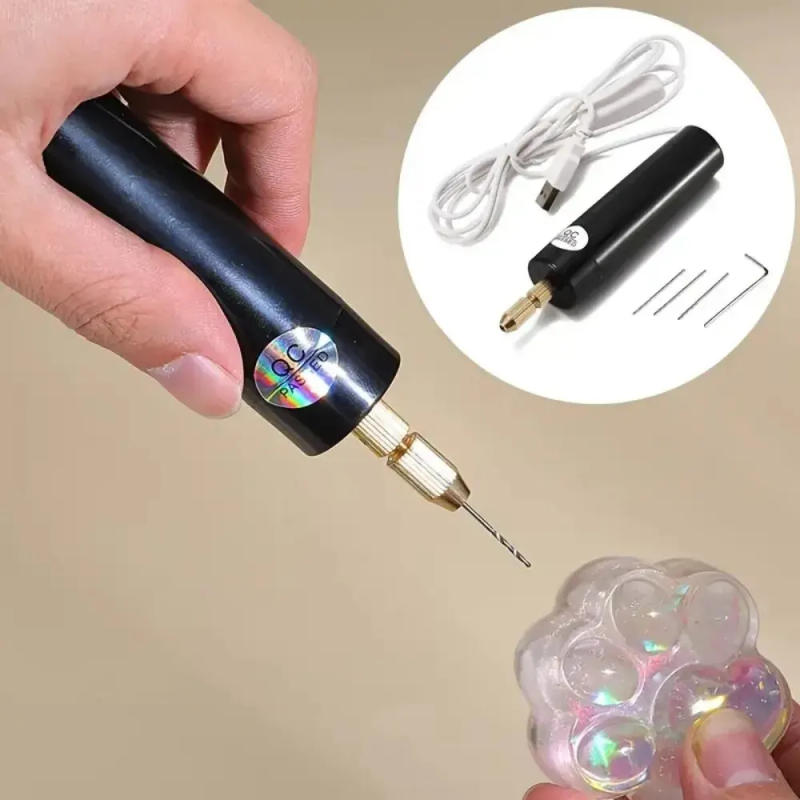 Description Picture 3 of itemHandheld Mini Electric Drill DIY Electric USB Electric Drill Tools For Epoxy Resin Jewelry Making Wood Craft Engraving Pen Tool