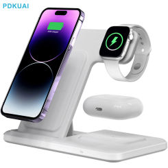 20W Foldable Wireless Charger for iPhone 14 13 12 11 XS XR X 8 Apple Watch 8 Airpods Pro 3 in 1 Fast Charging Stand Dock Station