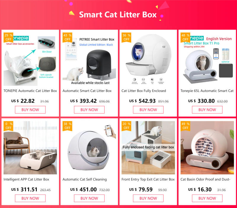 Description Picture 2 of itemTonepie 65L Automatic Smart Cat Litter Box Self Cleaning Fully Enclosed Cat Litter Box Pet Toilet Litter Tray English versions