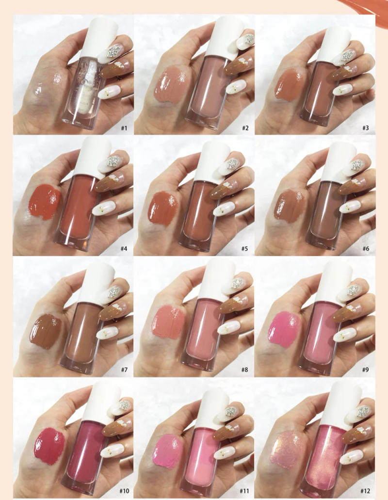 Description Picture 3 of itemPrivate Label Lipgloss Plumper Custom Bulk 27 Colors Cute Chunky Pier Tube Moisturizer 7ml Moisturizing Non-fading Glossy Glaze