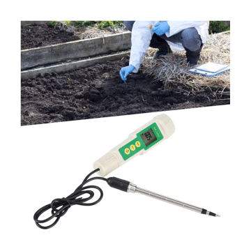 EC-3185 Soil Meter 3 in 1EC/TDS/CF Soil Tester Digital Garden Plant Soil Temperature Conductivity Tester with Probe