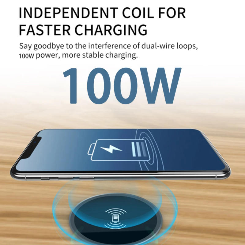 Description Picture 6 of item15W Desktop Fast Wireless Charger Desktop Embedded Quick Wireless Charger Charging Case For iPhone Xiaomi Samsung Huawei