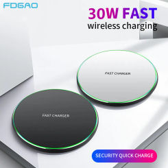 FDGAO 30W Wireless Charger for Samsung S20 S21 S22 Type C Fast Charging Pad for iPhone 14 13 12 11 Pro XS Max XR 8 Xiaomi 12