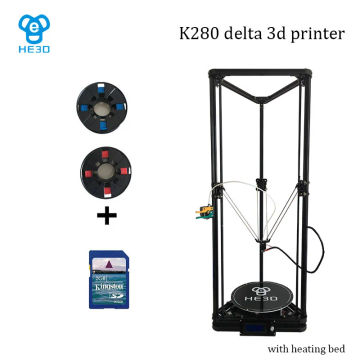 High precision auto leveling large build size reprap delta diy 3d printer kit K280 , with heat bed support multi materials