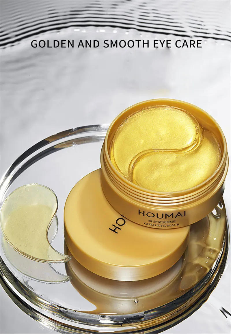 Description Picture 2 of itemRemove Dark Eye Circles Collagen Eye Patches 24K Gold Hyaluronic Acid Eye Mask Face Skin Care Moisturize Around Eyes