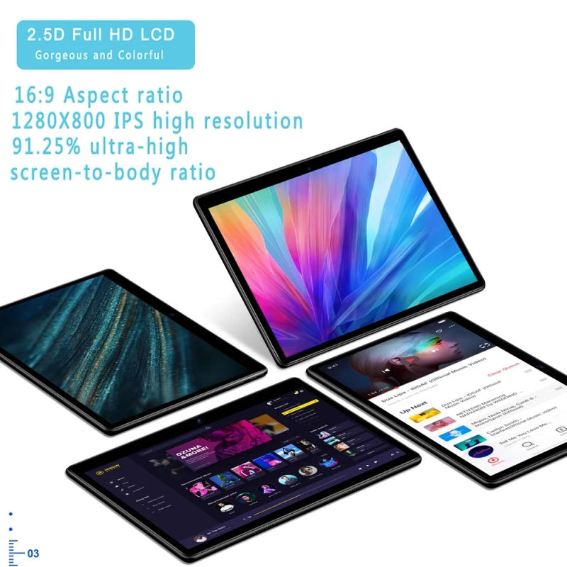 Description Picture 4 of itemNew 10.1 Inch Tablet Android 9.0 Tablet 3G 4G Mobile Phone Call 4GB RAM 64GB ROM Octa Core 8 CPU AI Speed-up Battery