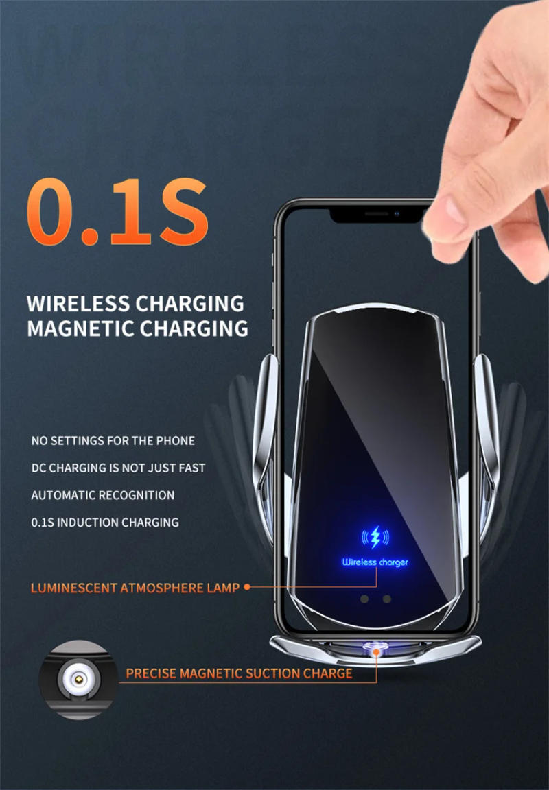 Description Picture 4 of item30W Car Wireless Charger Magnetic Car Mount Phone Holder For iPhone 14 13 12 X Samsung Xiaomi Infrared Induction Fast Charging