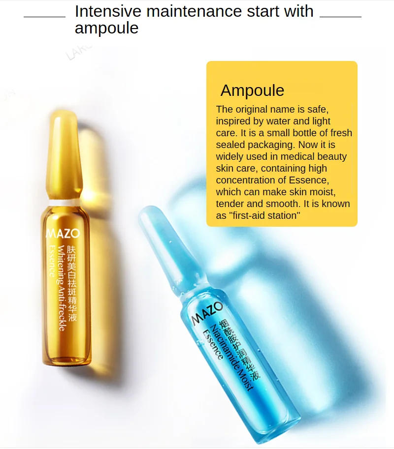 Description Picture 4 of item60 Pieces Niacinamide Moisturizing Essence Anti Wrinkle Pore Minimizer Skincare Acne Treatment Anti-Aging Oil-control Face Serum