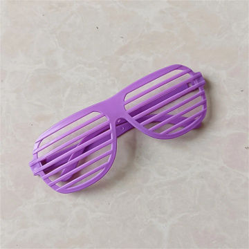 6Pcs Neon Color Shutter Style Glasses 80's Party Slotted Sunglasses for Kids Adults 80s Retro Rock Pop Star Disco Dress-Up Party