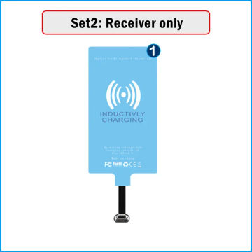 Qi Wireless Charger Receiver for Xiaomi Redmi Note 9S 10S 11S 9 10 11 12 13 Pro Plus Wireless Charging Adapter Type-C Connector