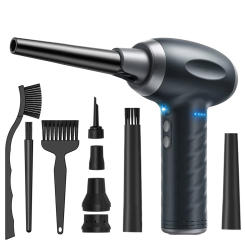 Compressed Air Duster Brushless 120000RPM Keyboard PC Cleaner for Office No Canned Reusable Replacement Electric Cordless Car