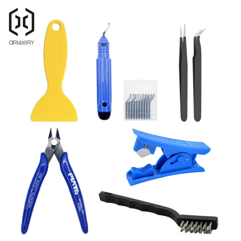 Description Picture 2 of itemFixed handle plastic burr knife for 3d printer models scraper, scissors, tweezers, brush, kit