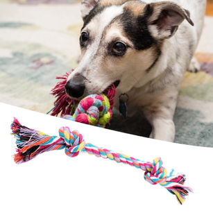Dog Chew Knot Sturdy Interactive Portable Braided Bone Rope Pet Molar Toy for Home
