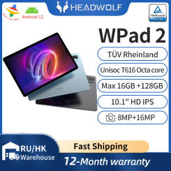 HEADWOLF Wpad 2 Android 12 Tablet 10.1 inch 16GB Ram DDR4X 128GB UFS 2.2 4G LTE Phone call Tablet PC Unisoc T616  TÜV Rheinland
