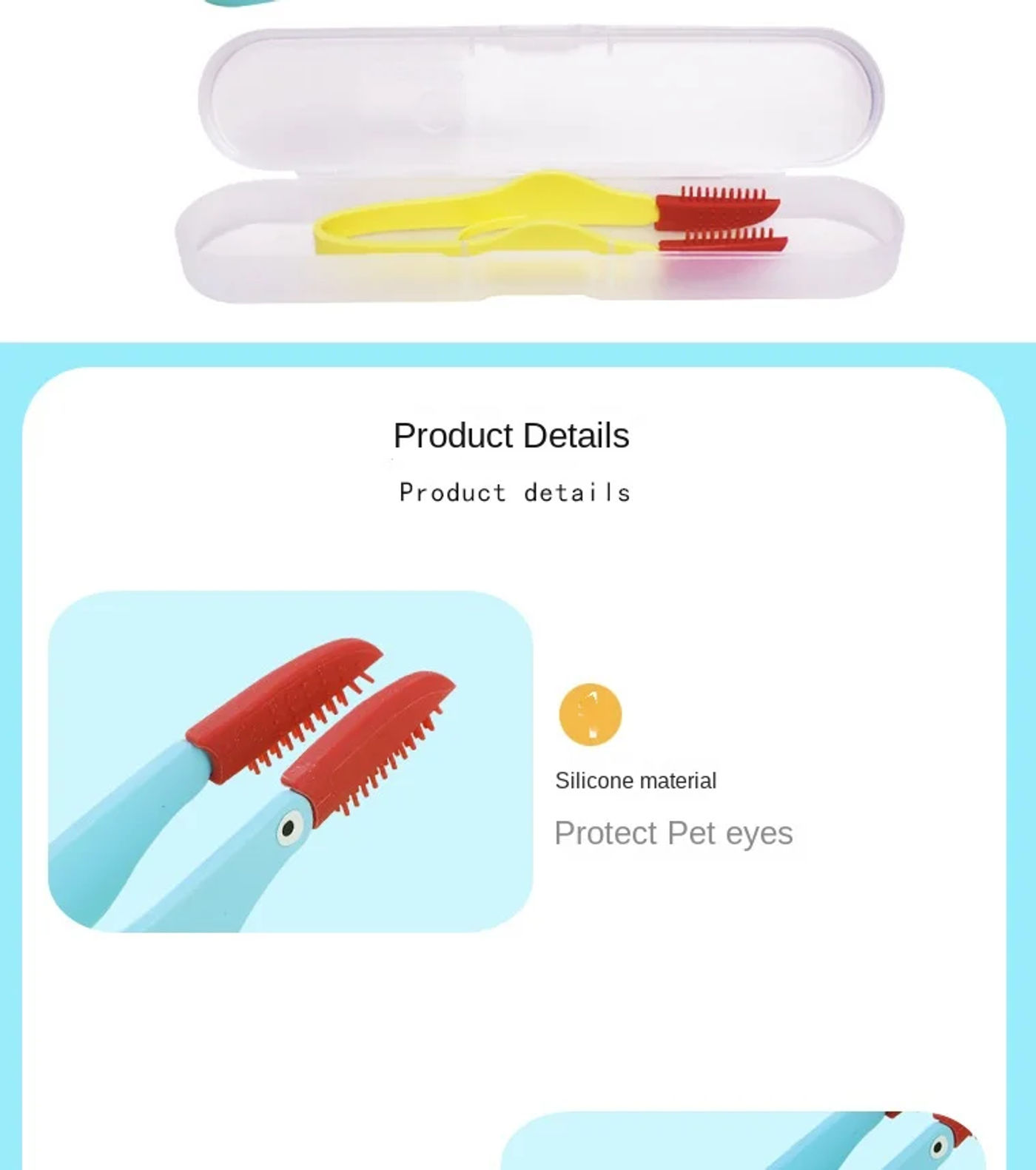 Description Picture 6 of itemPet Tear Brush Cat Dog Eye Excrement Brush Eye Cleaner Clip Soft Brush Pet Tear-stained Cleaning Brush