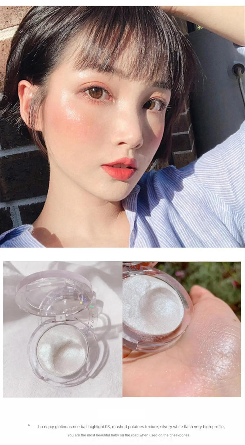 Description Picture 2 of itemBueqcy High Gloss Repair Plate Diamond Ginger Nose Shadow Powder Cake Fairy Body Face Glitter Highlighters Makeup Cosmetics